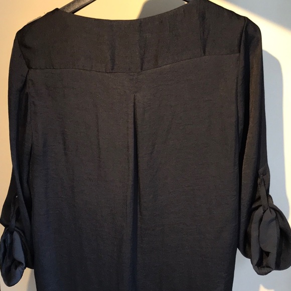 Zara Black Tunic V-Neck Top - Picture 5 of 11